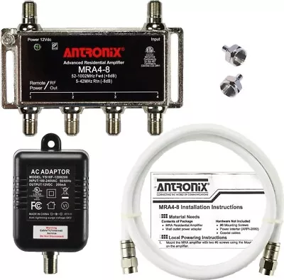 Antronix~4-port MRA4-8~Amplifier Kit~Passive ReturnCoax Cable75-ohm Terminator • $28