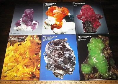 MINERALOGICAL RECORD MAGAZINE 1989 Vol 20 All 6 Issues Complete Mineralogy Mine • $39.95