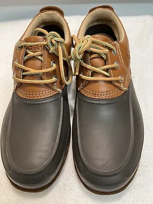 SPERRY Men’s 12 M Decoy Low Rain Waterproof Rubber Boot Brown • $14.99