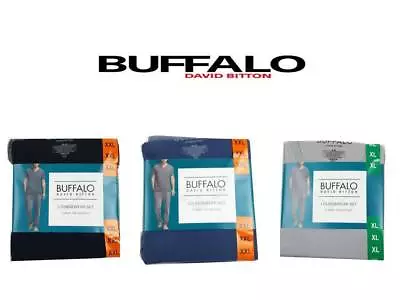 Buffalo David Bitton Men's 2 Piece Lounge Set V-neck Tee And Pant • $18.99