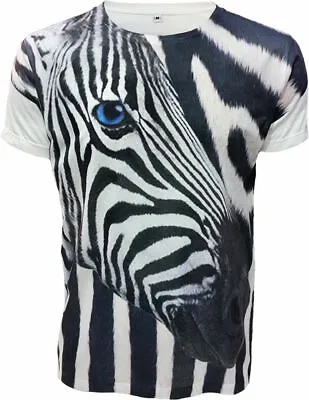 ZEBRA Front Print T-Shirt Swag Dope Animal Wolf Funny Party Christmas Gift Top • $15.35