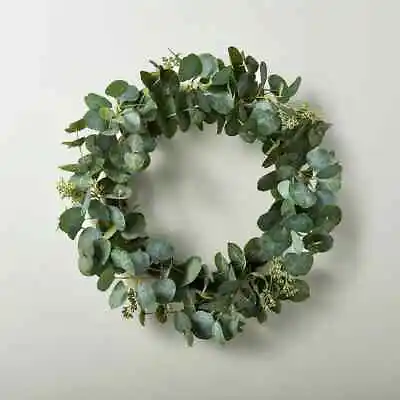 24  Faux Silver Dollar Eucalyptus Wreath - Hearth & Hand With Magnolia • $24.95