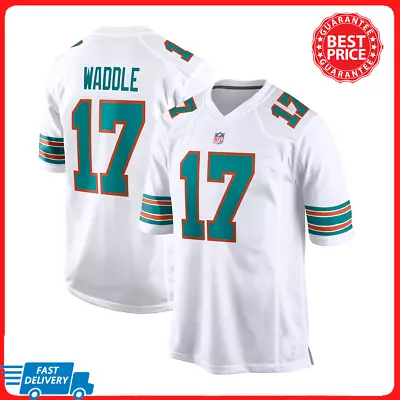 $36.99 • Buy Jaylen Waddle #17 Miami Dolphins 2022-23 Season White Shirt Fan Made All Size