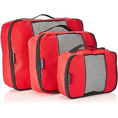 TravelWise Luggage Packing Organization Cubes 3 Pack Red • $12.87