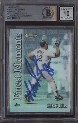 Wade Boggs Signed 2000 Finest Refractor 3000 Hits Bas Bgs Authenticated 10 Auto • $37.99