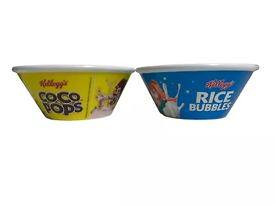 2 Vintage Kelloggs Bowls Coco Pops & Rice Bubbles Plastic • $30