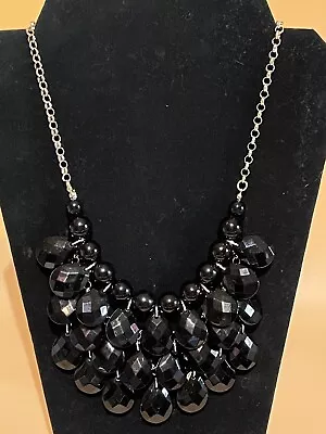 $15.99 • Buy Bubble Bib Teardrop Choker Necklace Acrylic Bead  For Women For Summer