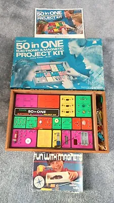 Vintage Science Fair 50 In One Electronic & Magnetic Project Kit + Magnet Kit. • £15