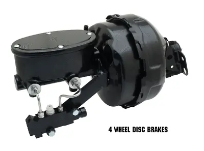 Black Out 9  Dual Power Brake Booster & Disc Disc Oval Master Cylinder Kit  • $299