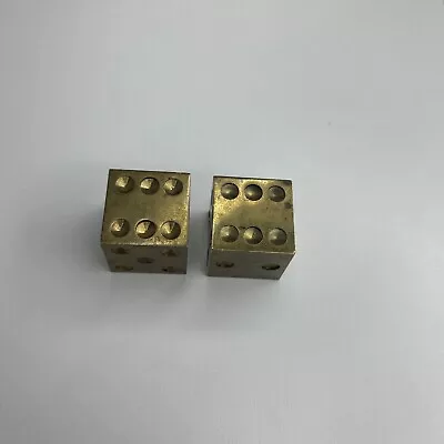 1 Inch Vintage Solid Brass Dice Rare • $34.95
