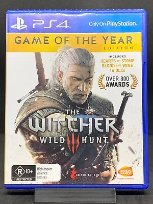 The Witcher 3 Wild Hunt Game Of The Year Edition PS4 PlayStation 4 Sony PAL • $24.50