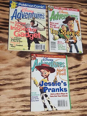 Disney Adventures Magazine Lot Of 3 Summer 1999 December 1999 April 2000 • $13