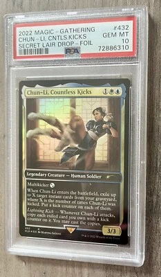 $145 • Buy CHUN LI 2022 Magic The Gathering MTG Street Fighter FOIL Secret Lair PSA MINT 10