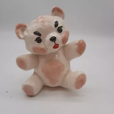 Vintage Kay Finch Pottery Teddy Bear Bank Mid Century Kitsch Hand Painted • $24.99