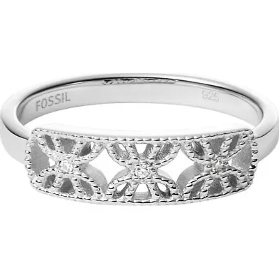 Fossil 925 Sterling Silver Ladies Ring Only Purchased In Paris Size L size P. • £18.99