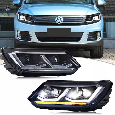 LED Headlights For Volkswagen VW Tiguan 2013-2017 1st Gen Sequential Front Lamps • $629.99