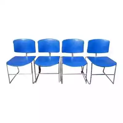 Steelcase Max Stacker Stacking Chairs- 1990 'S Set Of 4 #472410 • $475