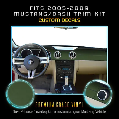 For 2005-2009 Ford Mustang Interior Dash Trim Overlay Precut Vinyl - Flat Matte • $14.75