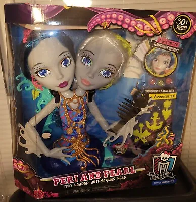 NEW Monster High Peri And Pearl Styling 2 Headed Doll 30+ Pc Set • $59.65