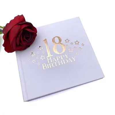 18th Birthday Photo Album For 50 X 6 By 4 Photos Rose Gold Print • £14.99