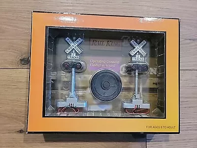 MTH 30-11014 O Scale RailKing Crossing Flasher W/Sound Operating (Set Of 2) LN • $69.99