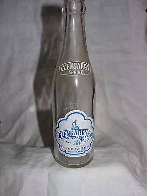 1963 - 7 Oz. ACL GLENGARRY SPRING Beverages Soda Bottle - Brunswick Maine • $6.25