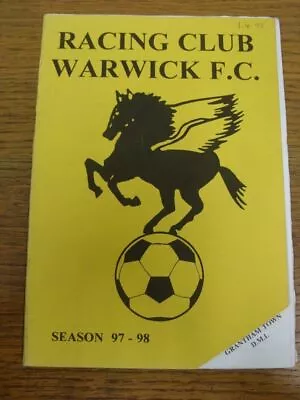 01/04/1998 Racing Club Warwick V Grantham Town  . Price Includes Royal Mail Post • £3.99