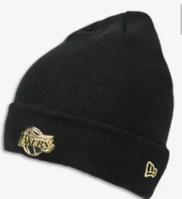 New Era Flawless Beanie LA Lakers NBA Unisex Men's Black Winter Knit Adults OSFM • £22.59