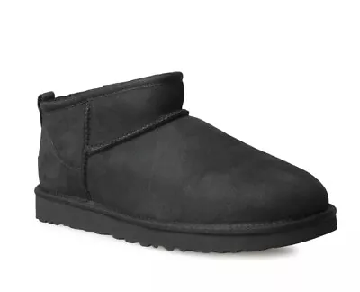 Ugg Women's Classic Ultra Mini Boots Black 9 New Nib $150 • $83.50