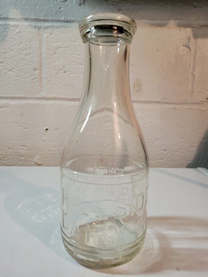 $14.99 • Buy Vtg Embossed Hillside Dairy Milk Bottle Cleveland Heights Hts Ohio