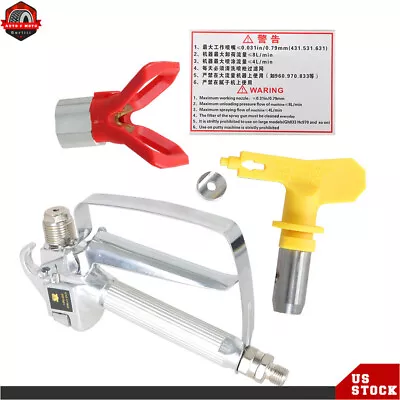 3600PSI Airless Paint Spray Gun 517 Spray Tip + Nozzle Guard For Sprayers New • $17.15