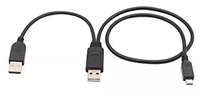 USB 2.0 A Dual Power Micro Cable USB 2.0 A Male To USB 2.0 A +Micro USB Male... • $13.57
