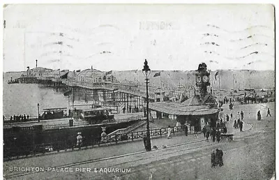 £1.89 • Buy Very Nice Old Postcard - Palace Pier & Aquarium - Brighton - Sussex 1922