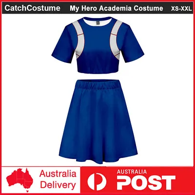 My Hero Academia Shoto Todoroki Cosplay Costume Cheerleader Uniform Crop Top • £22.24