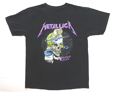 Metallica T Shirt Pushead Damaged Justice Thrash Metal Band Logo • $35