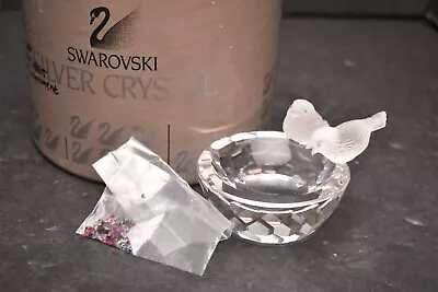 SWAROVSKI Crystal Bird Bath With Added Swarovski  Loose Colored Crystals  W BOX • £115.58