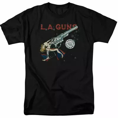 Vtg L.A. Guns Cocked And Loaded Cotton Black Full Size Men Women T Shirt • $16.99