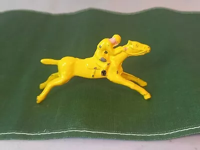 Vintage 1960s Chad Valley Escalado Racing Game Spare YELLOW Horse Metal 53g • £9