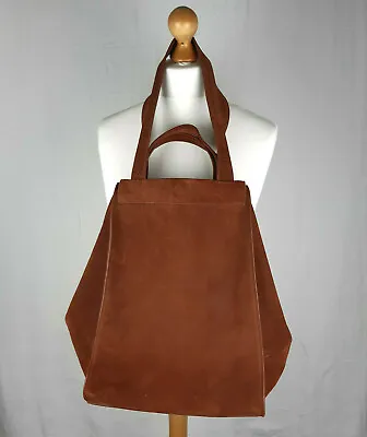 £395 • Buy MaxMara Bag Brown Seude Reversible Bag Handbag Shoulder Max Mara