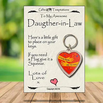 Daughter In Law Gift Hug From Me To You Keyring • £3.99