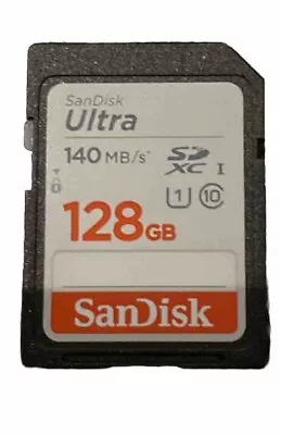 SanDisk Ultra 128GB UHS-I Class 10 SDXC 140MB/s SD Memory Card For Full HD Video • $12.50