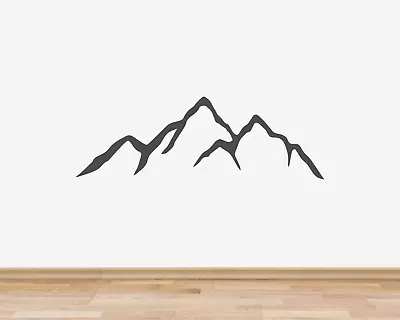 Mountains Silhouette Wall Decal Mountain Car Sticker Mountain Wall Art Adventure • £35