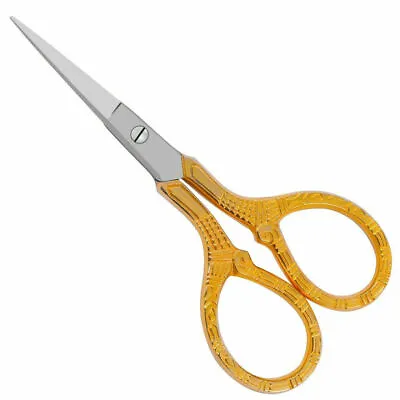 3 Embroidery Scissors 3.1/2  Straight Blades Pointed Tips GP Handles • $53.85