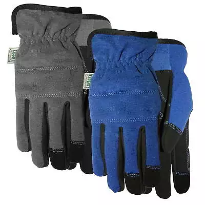 Expert Gardener Adult Unisex Large Synthetic Leather Gloves Blue & Gray 2 Pack • $10.88