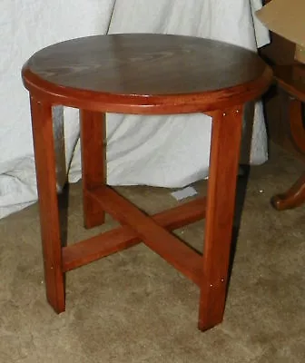 Round One Board Pine Side Table Plant Stand  (PS-131) • $249