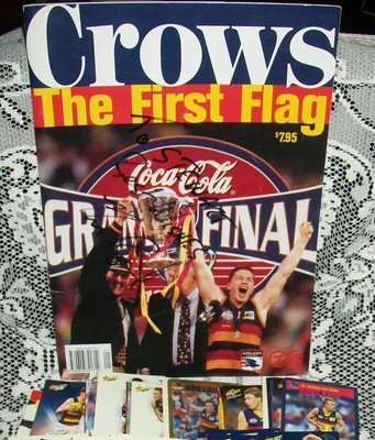 $74.90 • Buy BULK LOT AFL ADELAIDE CROWS MEMORABILIA Cards,tokens,beanie,signed Book Cover