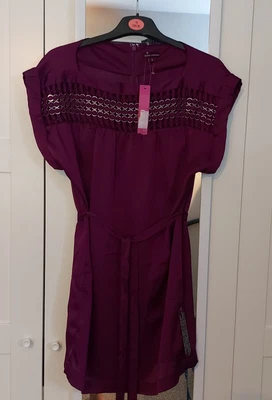 £0.50 • Buy M&S Womens Purple Long Top Micro Mini Dress Size 8 NEW