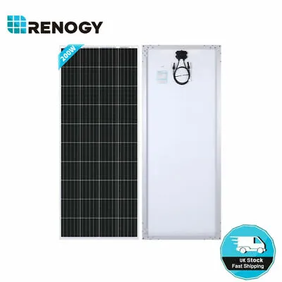 Renogy 200w 12v Mono Solar Panel 200 Watt 12 Volt Off Grid Power For Home Garden • £199.99