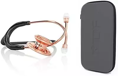 MDF Rosegold MD One Stainless Steel Stethoscope Black Tube Rosegold Chestpiece • $157.03