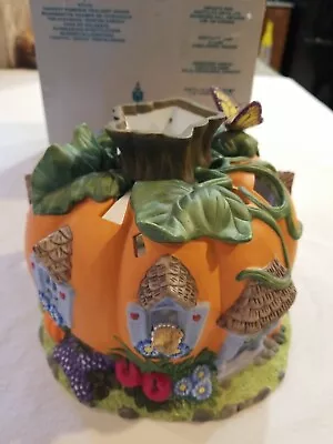 PARTYLITE Halloween Harvest Pumpkin House Tealight Candle Holder ~ Retired P7316 • $41.98